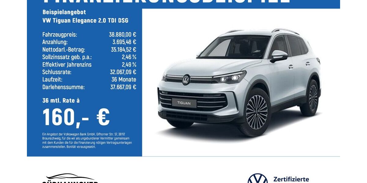 VW Tiguan 8.150 km 38.480 &euro; Göttingen 37081