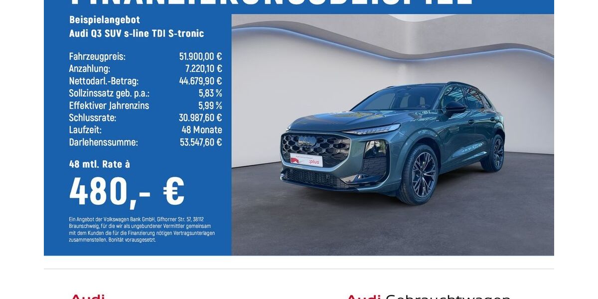Audi Q3 4.500 km 51.900 &euro; Göttingen OT Grone 37081
